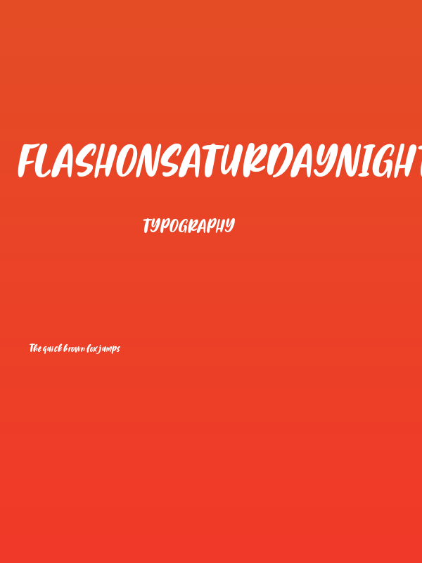 FlashonSaturdayNight-Italic Poster
