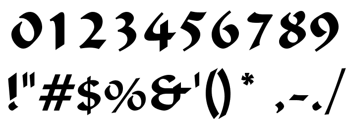 Flat Brush Normal Font OTHER CHARS