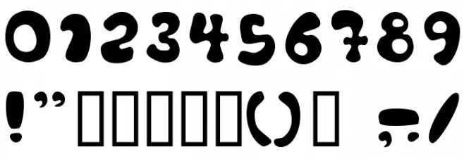 Flat tyre Font OTHER CHARS