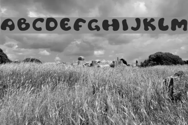 Flat tyre Font examples