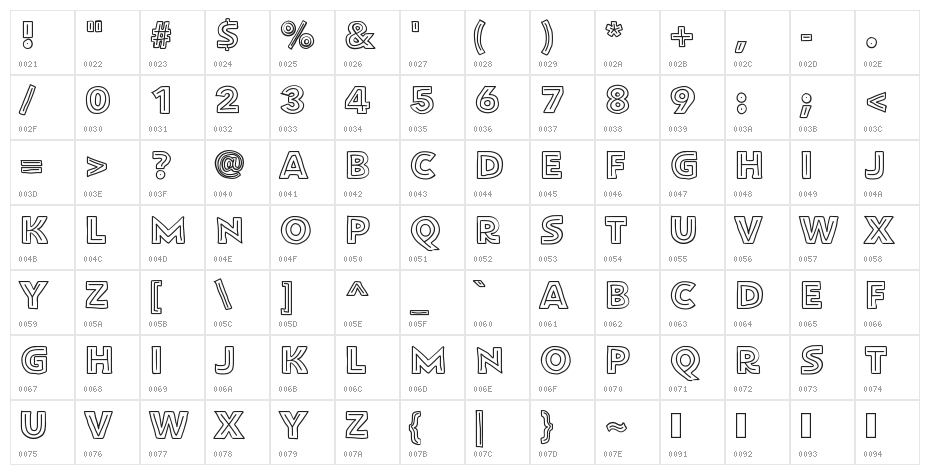FlatBreadInline Character Map