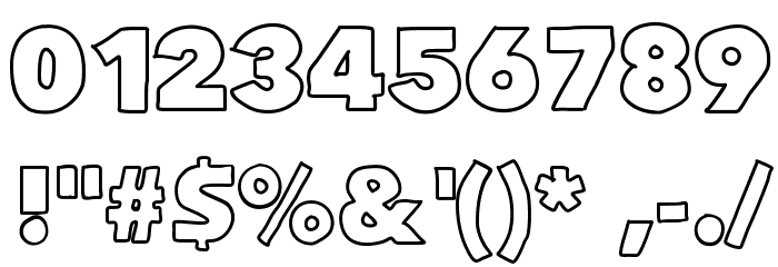 FlatBreadOutline フォント その他の文字