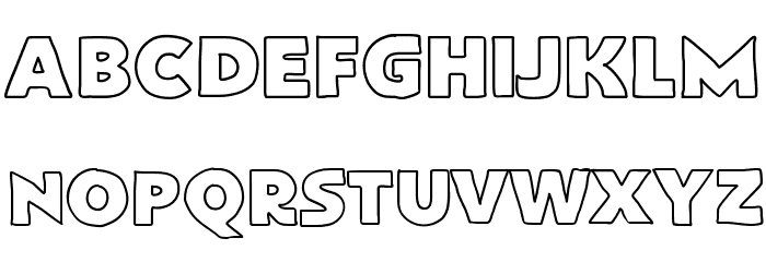 FlatBreadOutline フォント 小文字