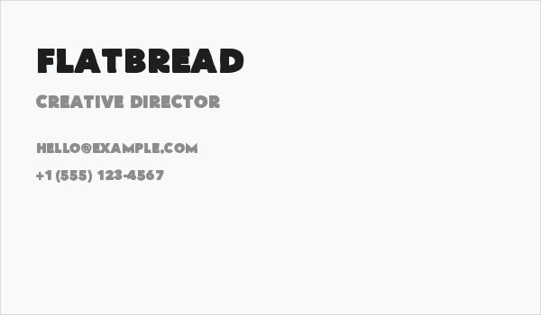 FlatBread Business Card