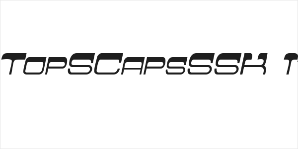 FlatTopSCapsSSK Italic Logo