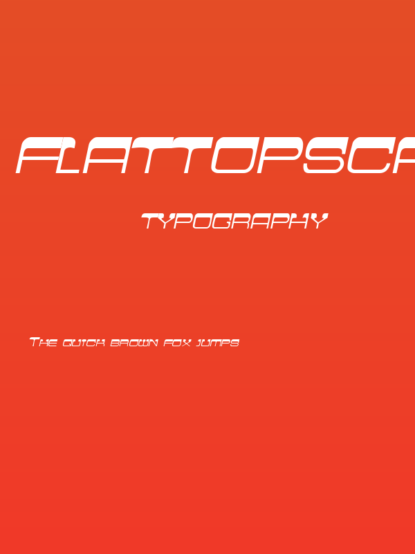 FlatTopSCapsSSK Italic Poster