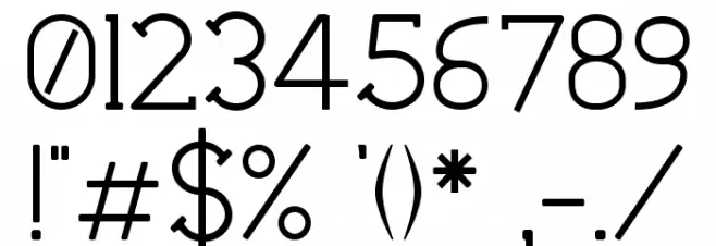 Flatform Light Font OTHER CHARS