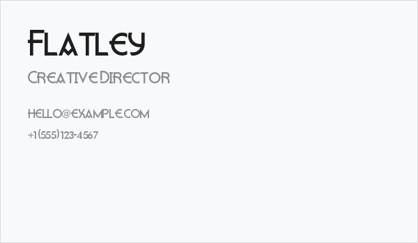 Flatley Business Card