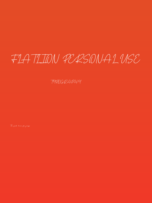 Flatlion Personal Use Poster