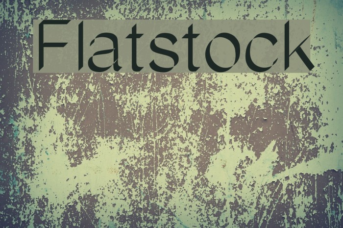 Flatstock Font examples