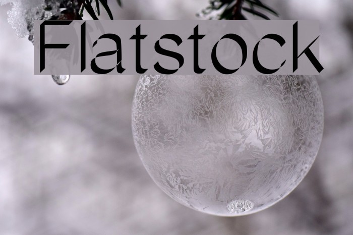 Flatstock Font examples