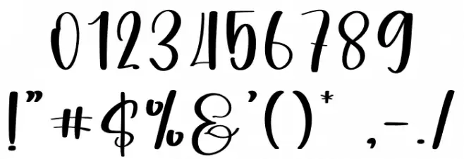 Flatter Schriftart Anderer Schreiben