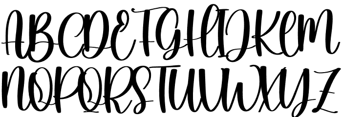 Flatter Font UPPERCASE