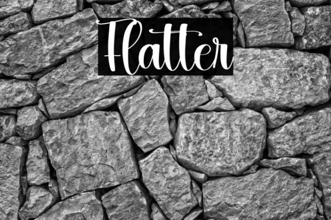 Flatter Schriftart examples