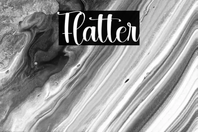 Flatter Schriftart examples