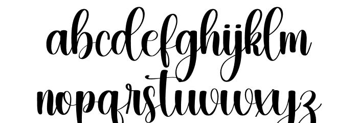 Flatter Font LOWERCASE