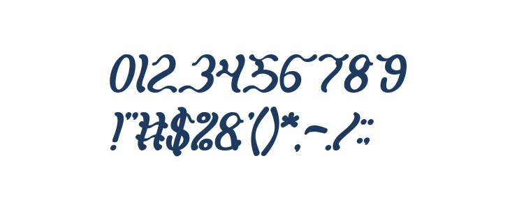 Flattered Bold Italic Other Characters