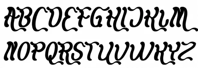 Flattered Bold Italic Font Litere mari