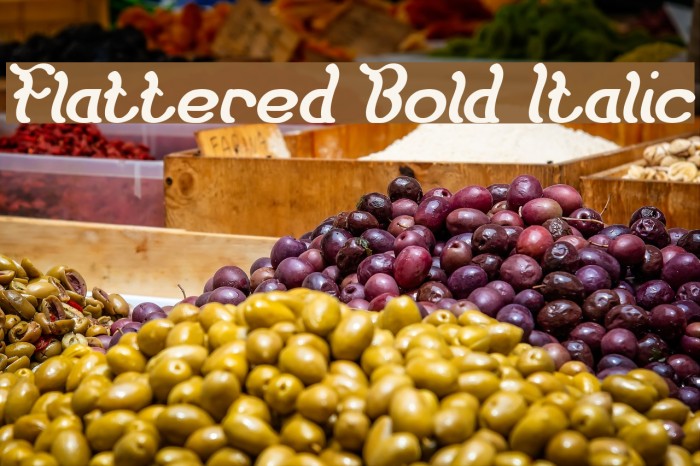 Flattered Bold Italic Example 3