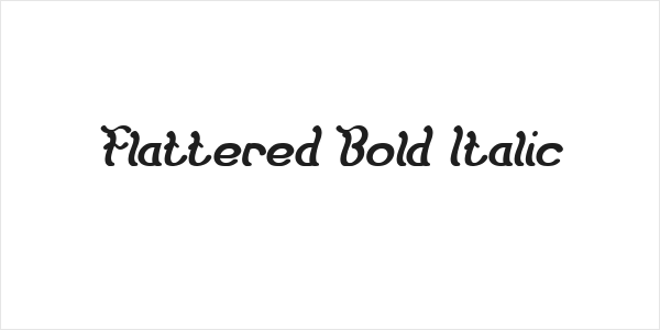 Flattered Bold Italic Logo