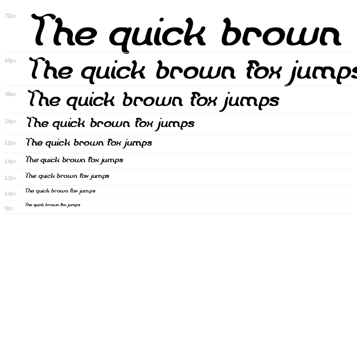 Flattered Bold Italic Waterfall