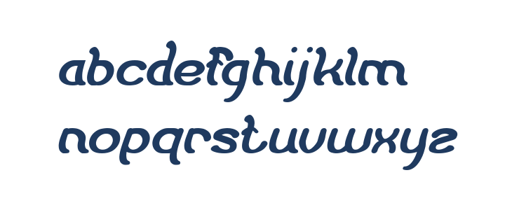 Flattered Bold Italic Lowercase