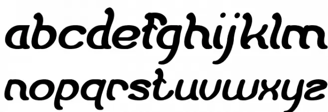 Flattered Bold Italic फ़ॉन्ट लोअरकेस