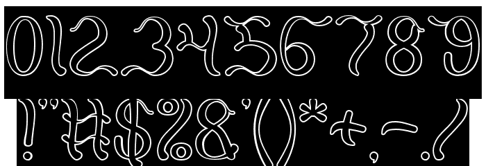 Flattered-Hollow-Inverse Font OTHER CHARS
