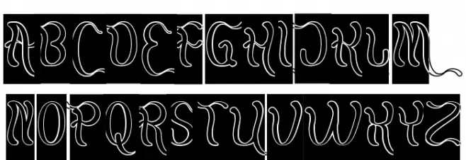 Flattered-Hollow-Inverse Schriftart Groß