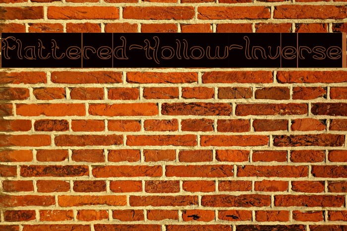 Flattered-Hollow-Inverse Font examples
