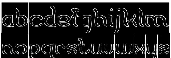 Flattered-Hollow-Inverse 字体 小写