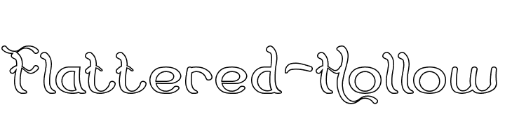 Flattered-Hollow Font