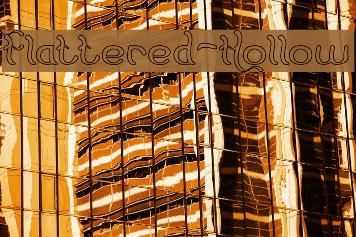 Flattered-Hollow Font examples