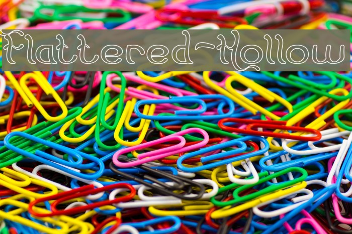 Flattered-Hollow Font examples