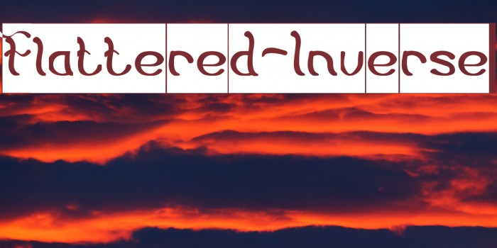 Flattered-Inverse Font examples