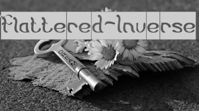 Flattered-Inverse Font examples