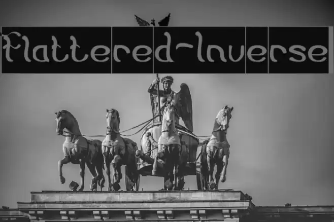 Flattered-Inverse Font examples