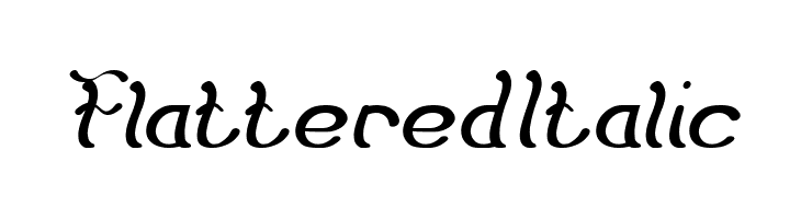 Flattered Italic  フリーフォントのダウンロード