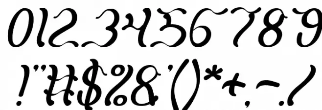 Flattered Italic Font OTHER CHARS