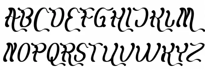 Flattered Italic फ़ॉन्ट अपरकेस