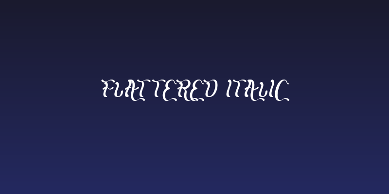 Flattered Italic Social Header