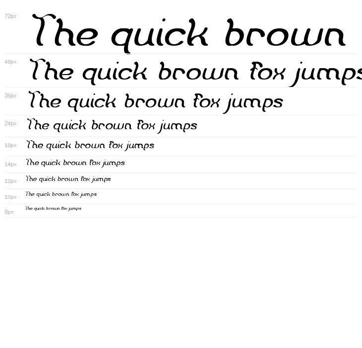 Flattered Italic Waterfall