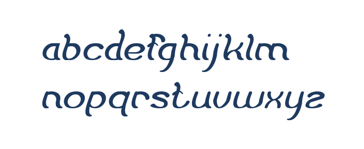 Flattered Italic Lowercase