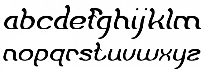 Flattered Italic फ़ॉन्ट लोअरकेस