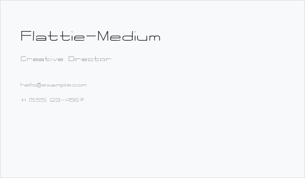 Flattie-Medium Business Card