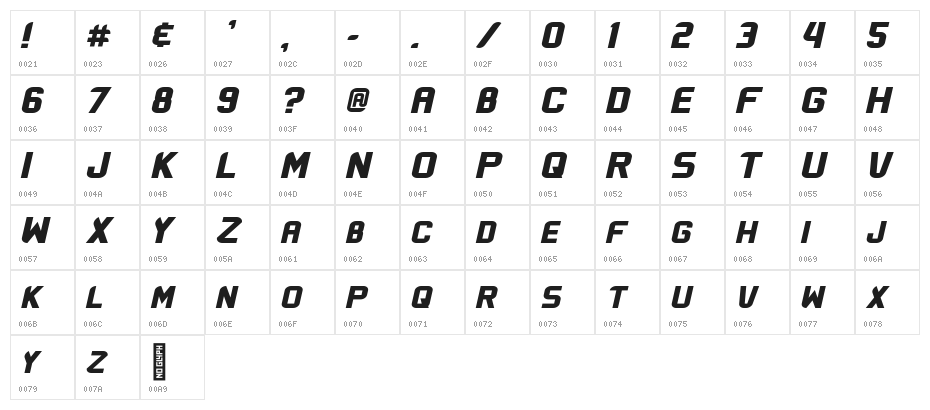 Flatwheat-Regular Character Map