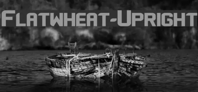 Flatwheat-Upright Font examples