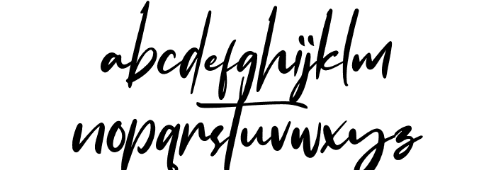 Flavellya Font LOWERCASE