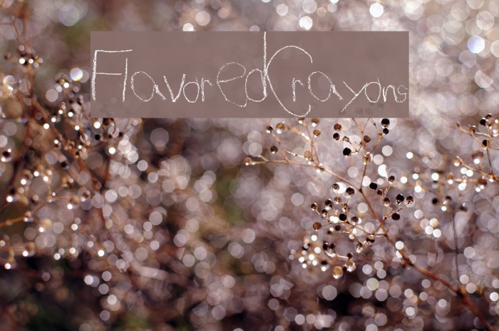 FlavoredCrayons Font examples