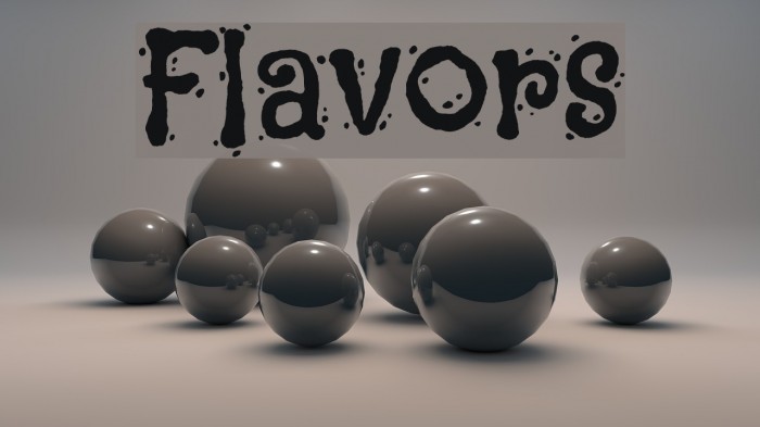 Flavors Font examples